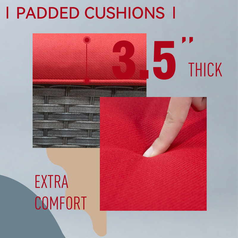 Wildon Home® Ivandell Swivel Patio Chair with Cushions Wayfair